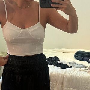 White Bustier Crop Top